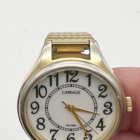 Timex Carriage Carolyn Watch Gold-Tone Stainless Steel Expansion Band 30mm Round - Picture 6 of 9